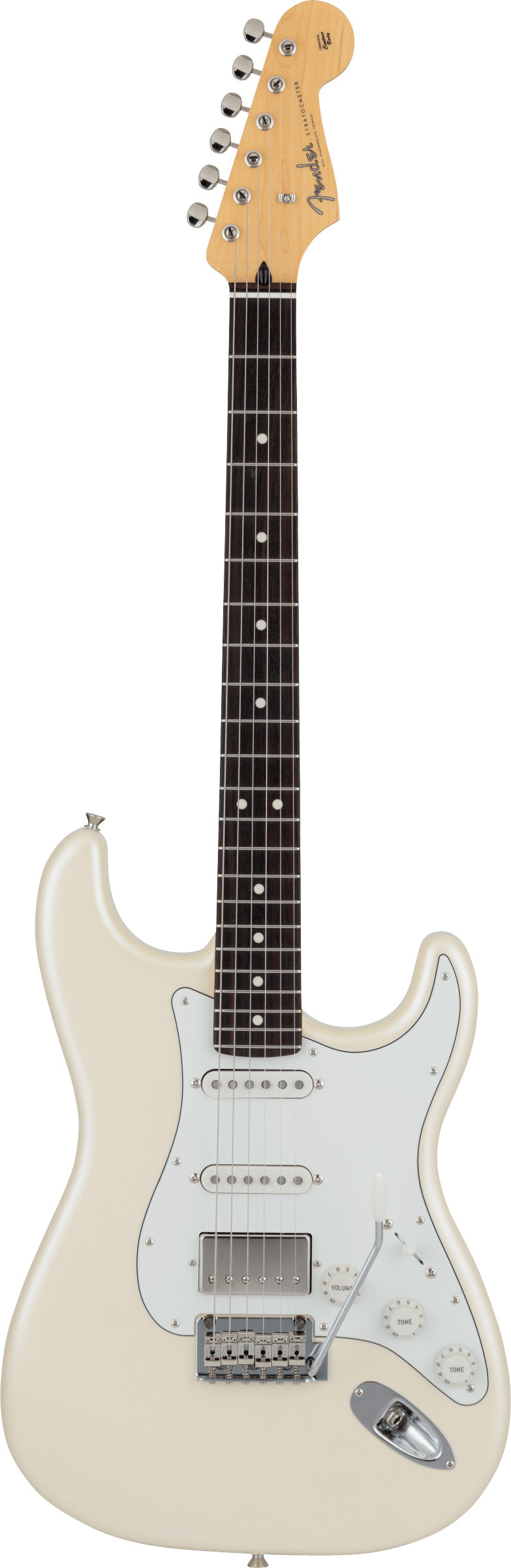 Fender Made in Japan 2024 Collection Hybrid II Stratocaster HSS RW Guitarra Eléctrica Olympic Pearl 1