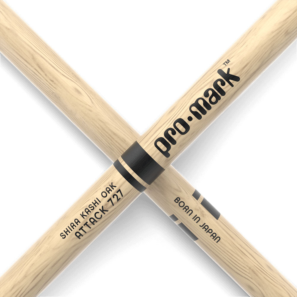 Pro Mark PW727W Classic Attack Shira Kashi Oak Par Baquetas Batería 4