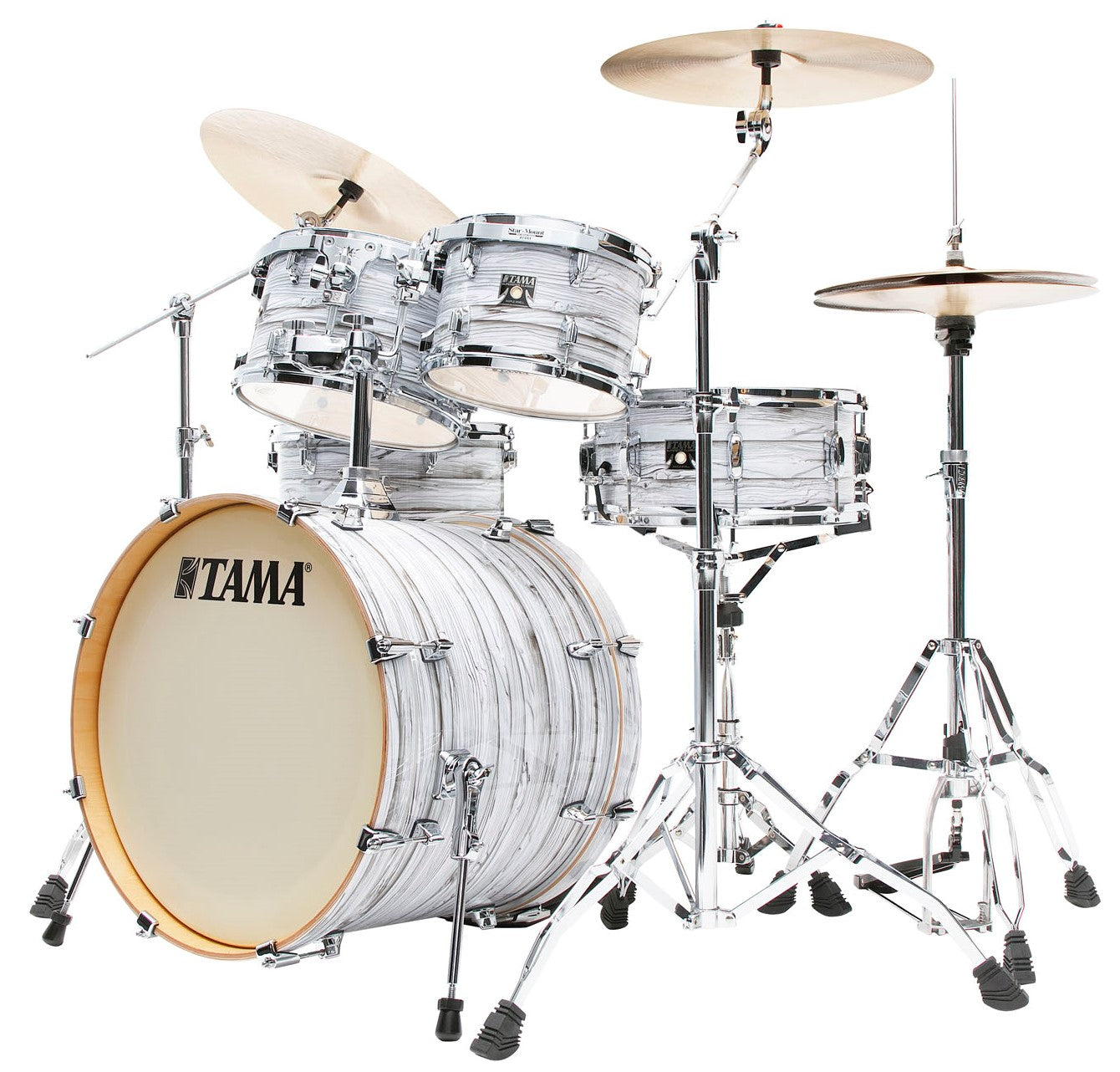 Tama CK50R+H ICA Superstar Classic Batería Acústica con Herrajes Ice Ash WRap 2