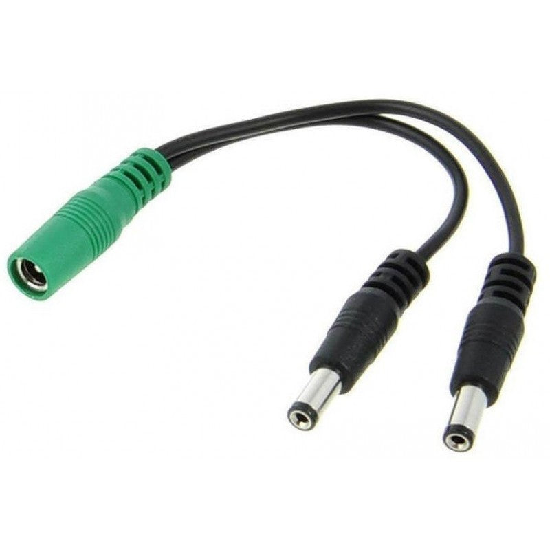 Voodoo Lab PPAP Current Doubler Adapter - 2X2.1mm Straight Barrels to 2 ...