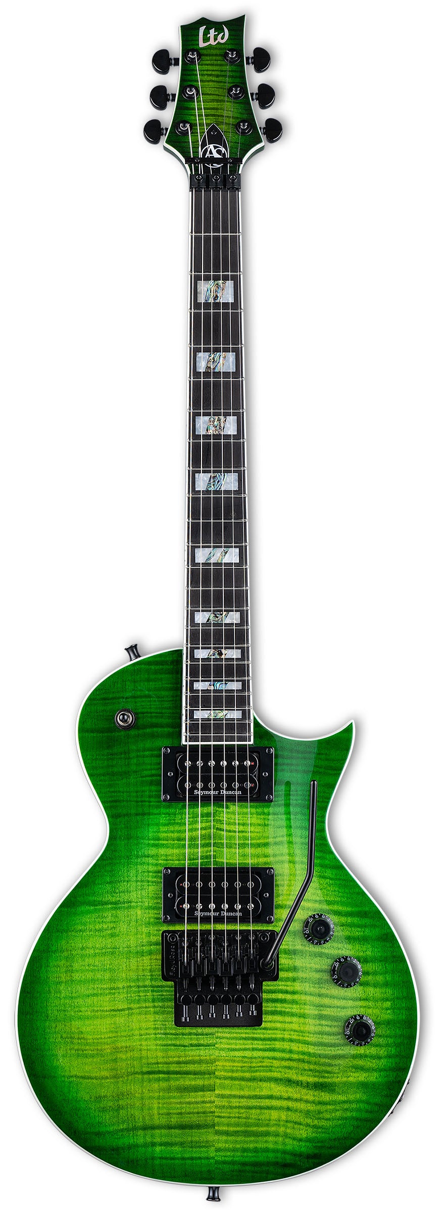 ESP LTD AS1FR LB Alex Skolnick Guitarra Eléctrica Lime Burst 1