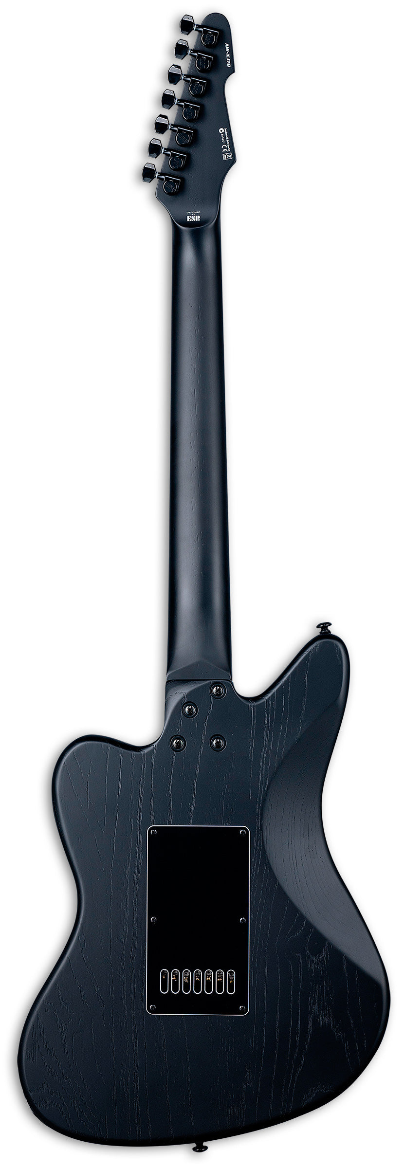 ESP LTD AW-XJ7 B EV BOGS Alex Wade Baritone Evertune Guitarra Eléctrica 7 Cuerdas Black Open Grain Satin 2