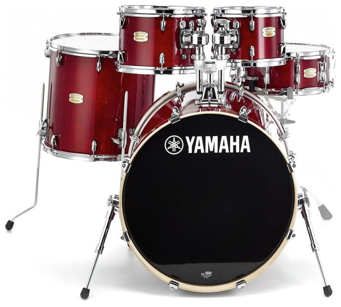 Yamaha SBP0F5 CR HW780 Stage Custom Birch Batería Acústica con Herrajes Cranberry Red 2