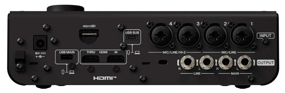 Yamaha URX44VB Interfaz de Audio USB C Negra 5