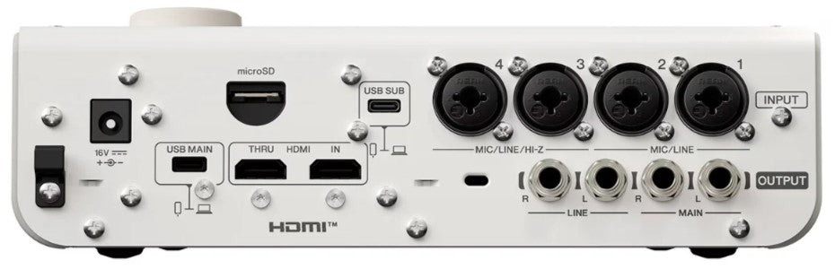 Yamaha URX44VW Interfaz de Audio USB C Blanca 5