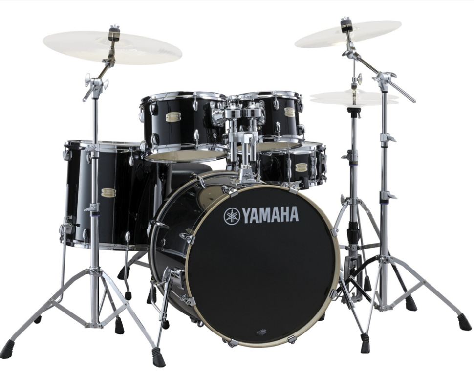 Yamaha SBP0F5 RB HW680W Stage Custom Birch Batería Acústica con Herrajes Raven Black 1