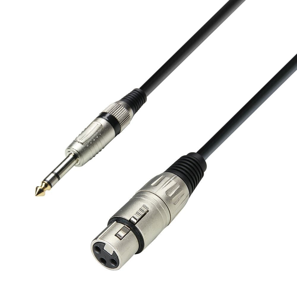 Adam Hall K3BFV0100 Cable Micrófono XLR Hembra a 6.3 mm Jack Stereo 1 Metro 1