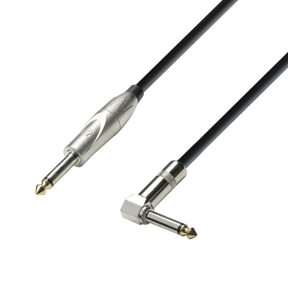 Auvisa Basic L K3IPR0300 Cable Instrumento 6.3 mm Jack Mono a 6.3 mm Acodado Jack Mono 3 Metros 1