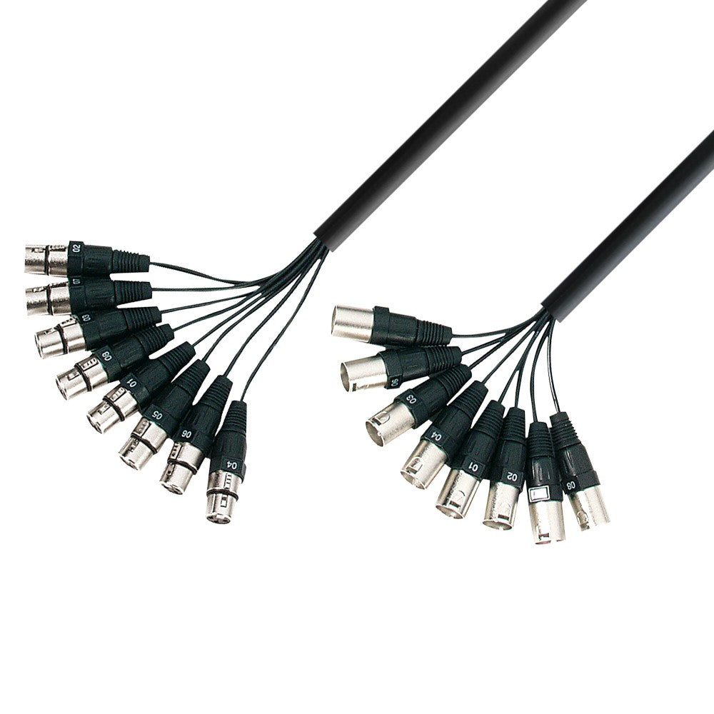 Adam Hall K3L8MF0300 Cable Multicore 8 X XLR Macho a 8 X XLR Hembra 3 Metros 1