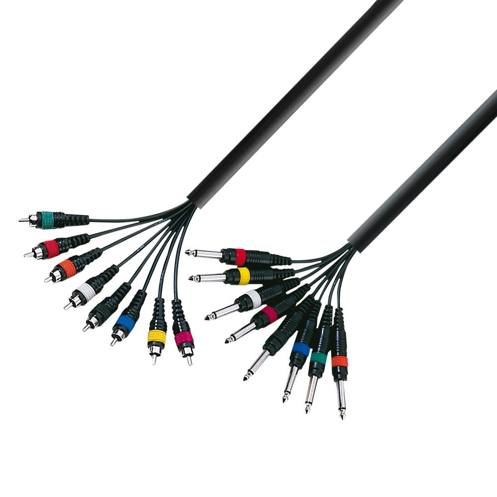 Adam Hall K3L8PC0300 Cable Multicore 8 X Jack Mono a 8 X RCA Macho 3 Metros 1