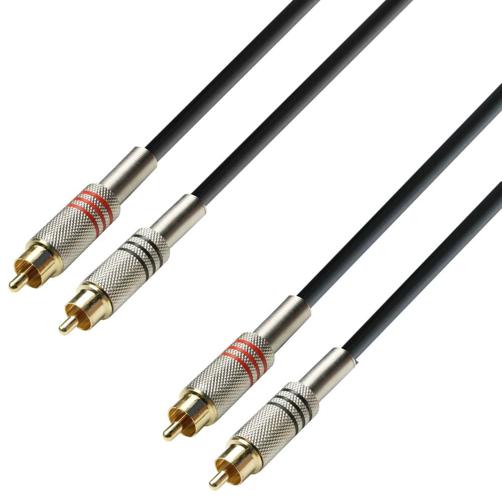 Adam Hall K3TCC0100 Cable Audio 2 X RCA Macho a 2 X RCA Macho 1 Metro 1