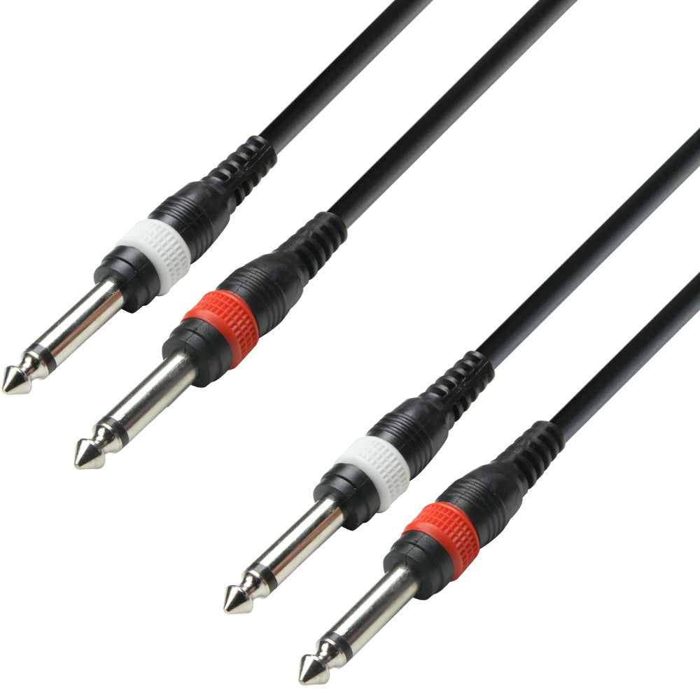 Adam Hall K3TPP0100 Cable Audio 2 X Jack Mono a 2 X Jack Mono 1 Metro 1