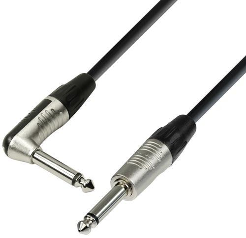 Auvisa Standard L K4IPR0300 Cable Instrumento Rean 6.3 mm Jack Mono a Jack Angulado Mono 3 Metros 1