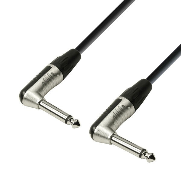 Adam Hall K4IRR0150 Cable Instrumento REAN Jacks Acodados 6.3 mm 1.5 Metros 1