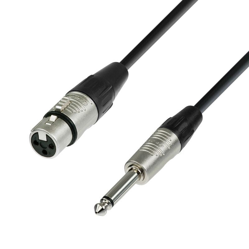 Adam Hall K4MFP0500 Cable Micrófono REAN XLR Hembra a 6.3 mm Jack Mono 5 Metros 1