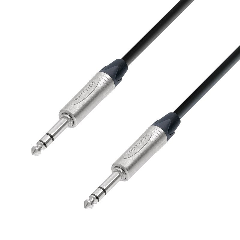 Adam Hall K5BVV0150 Cable Audio Neutrik 6.3 mm Jack Estéreo a 6.3 mm Jack Estéreo 1.5 Metros 1