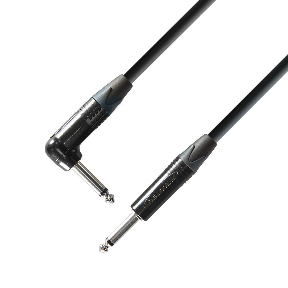 Adam Hall K5IPR0600 Cable Instrumento Neutrik 6.3 mm Jack Mono a 6.3 mm Acodado Jack Mono 6 Metros 1