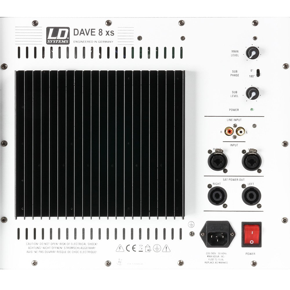 LD Systems DAVE 8 XS W Sistema Multimedia Portátil Blanco 5