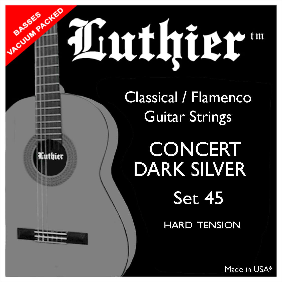 Luthier LU-45 Concert Dark Silver Juego Cuerdas Guitarra Española 1