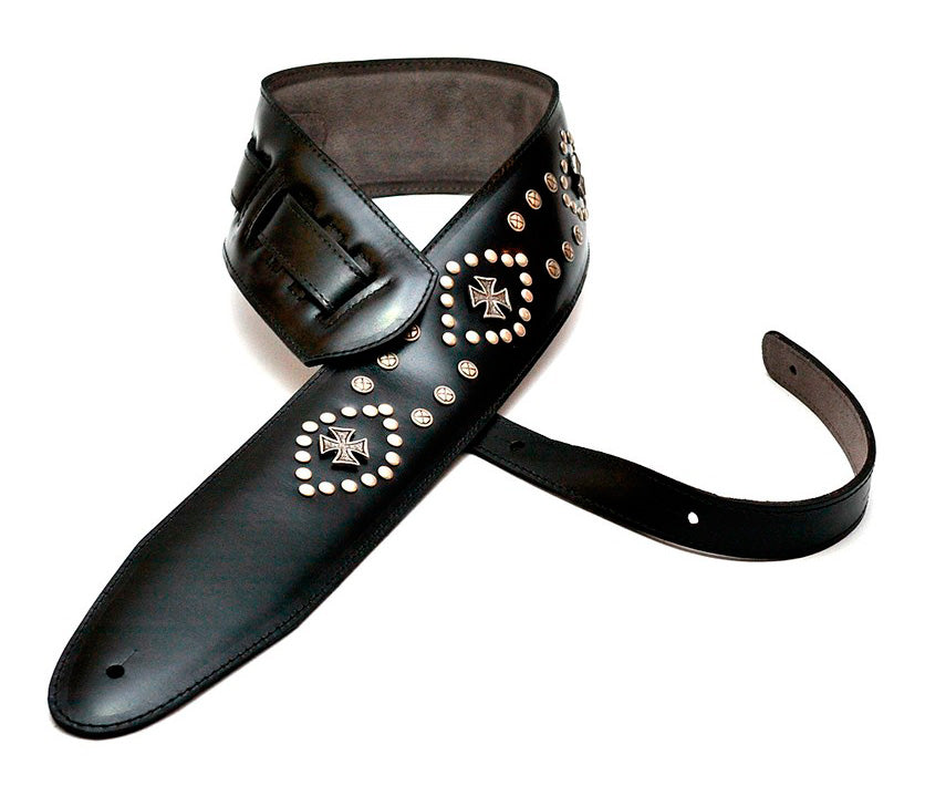 Bourbon Straps Cruz Malta Black Leather Correa Guitarra 1