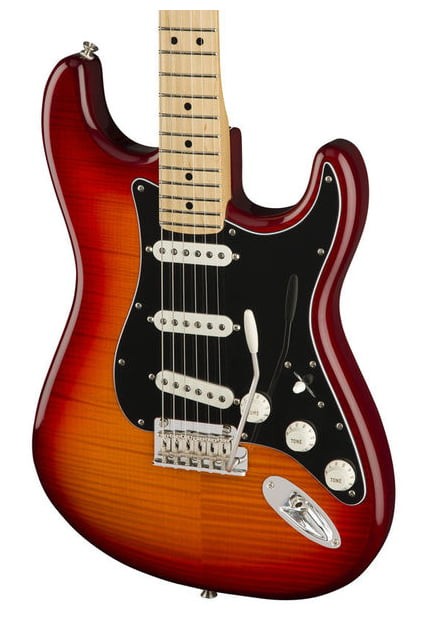 Fender Player Stratocaster Plus Top MN Guitarra Eléctrica Aged Cherry Burst 3