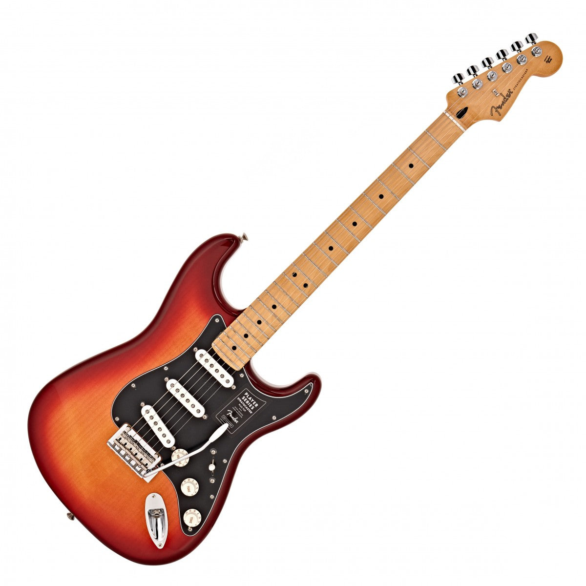 Fender Player Stratocaster Plus Top MN Guitarra Eléctrica Aged Cherry Burst 7