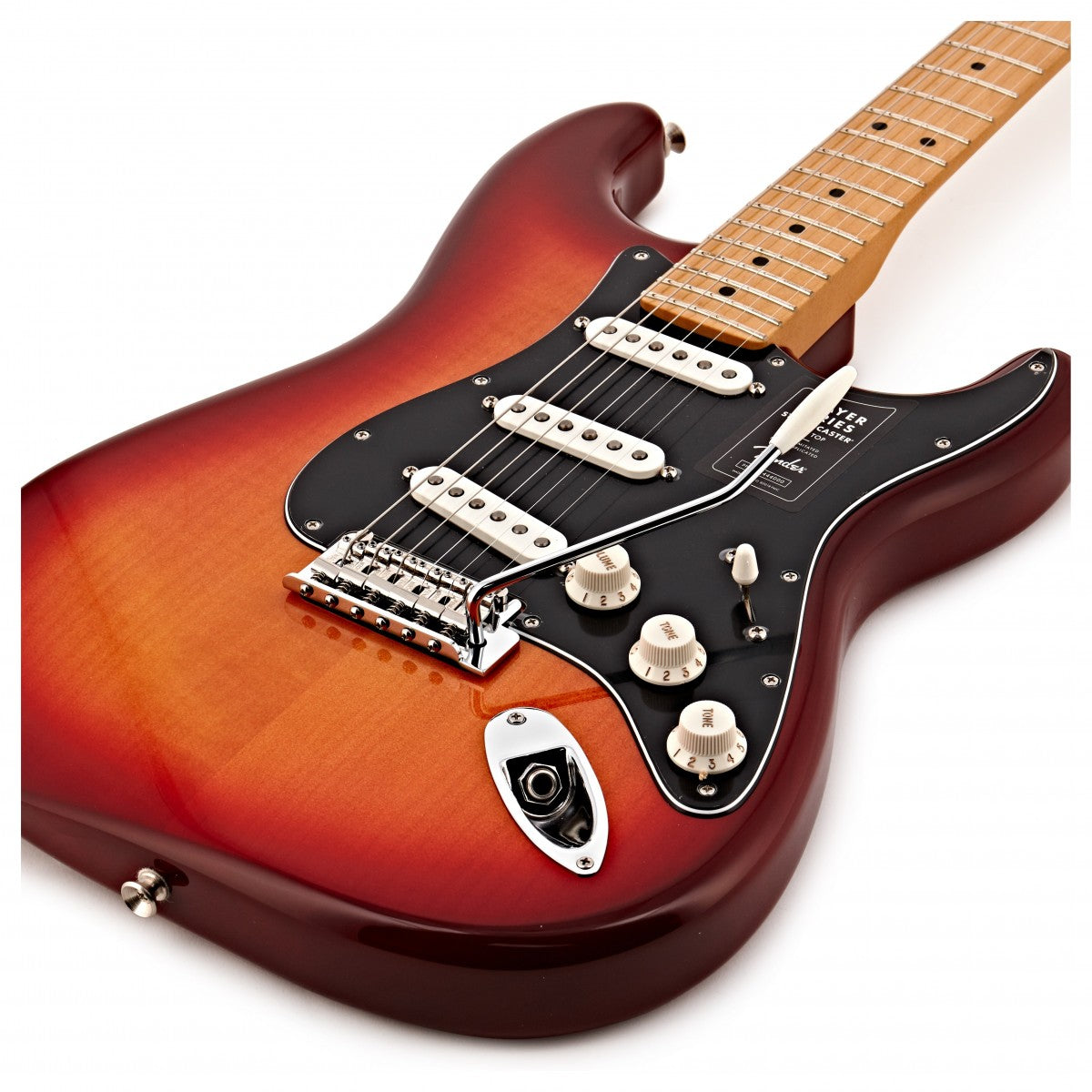 Fender Player Stratocaster Plus Top MN Guitarra Eléctrica Aged Cherry Burst 10