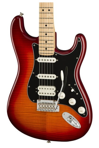 Fender Player Stratocaster HSS Plus Top MN Guitarra Eléctrica Aged Cherry Burst 3