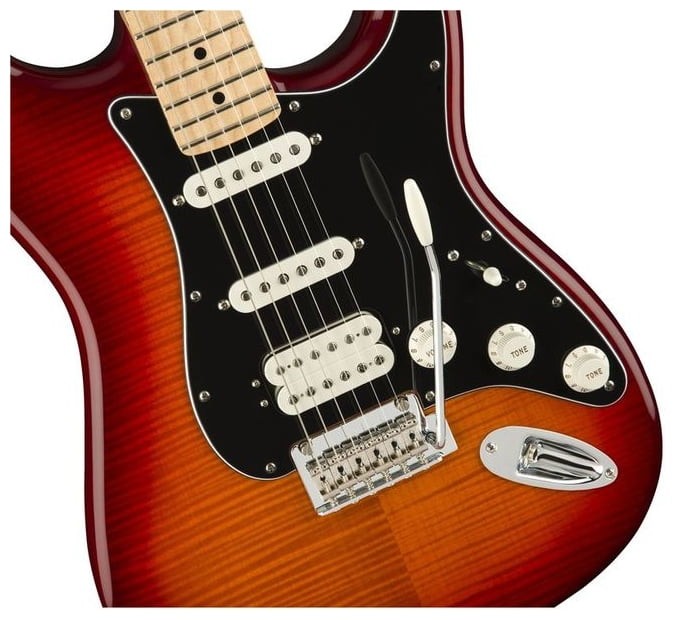 Fender Player Stratocaster HSS Plus Top MN Guitarra Eléctrica Aged Cherry Burst 4