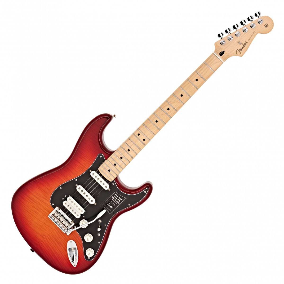 Fender Player Stratocaster HSS Plus Top MN Guitarra Eléctrica Aged Cherry Burst 7