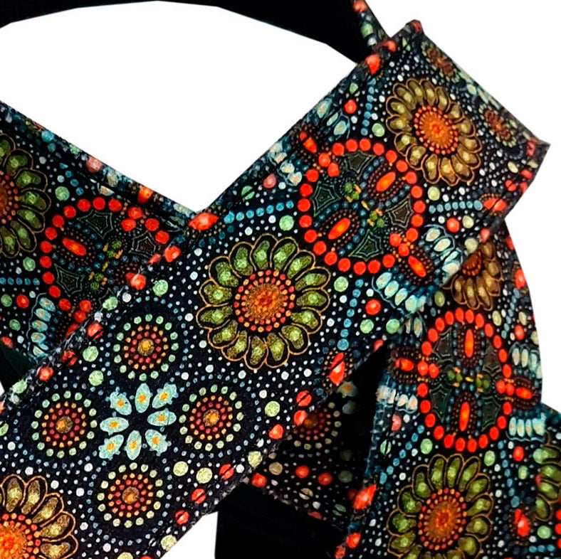 BOURBON STRAP VELVET INDIAN TEXTILE CORREA GUITARRA