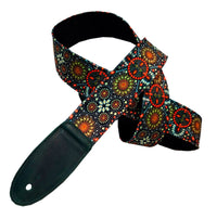 BOURBON STRAP VELVET INDIAN TEXTILE CORREA GUITARRA