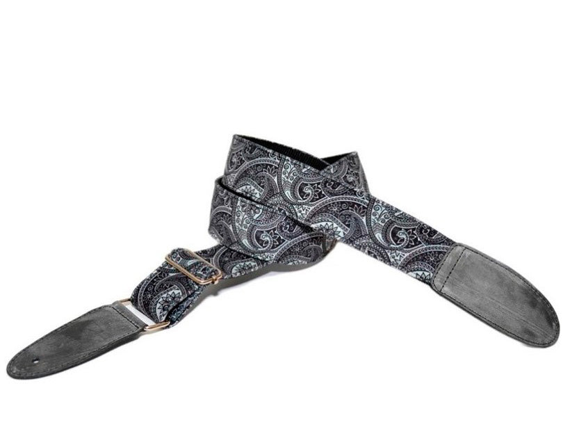 Bourbon Strap Velvet Grey Textile Correa Guitarra 1