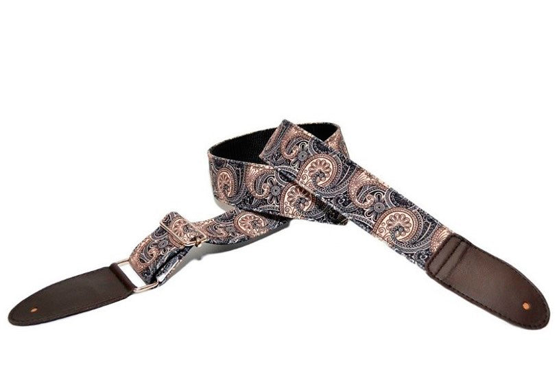 Bourbon Strap Velvet Brown Textile Correa Guitarra 1