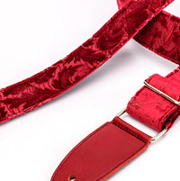 Bourbon Straps Velvet Outline Burdeox Textile Correa Guitarra 2