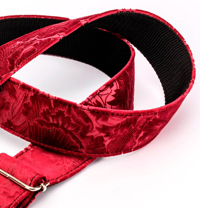 Bourbon Straps Velvet Outline Burdeox Textile Correa Guitarra 3