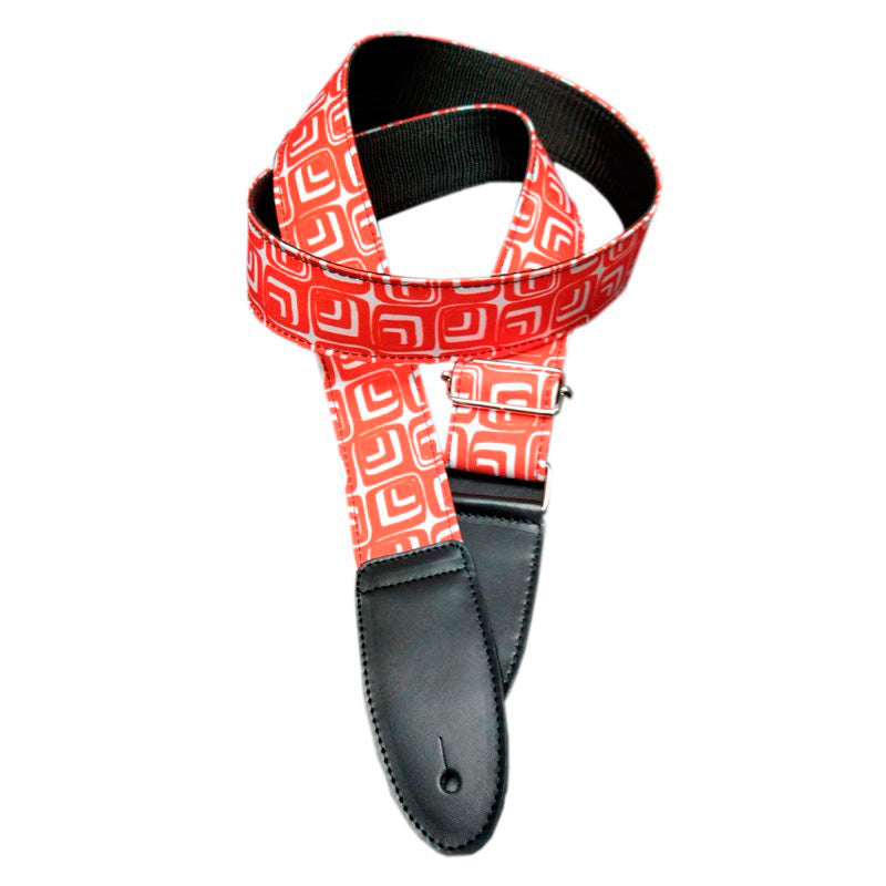 Bourbon Strap Power Red Textile Correa Guitarra 1