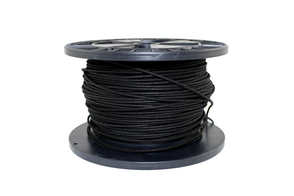 All Parts GW0820B23 Rollo 100 Pies Cable Hilado con Cubierta de Tela de Estilo Vintage Negro 1