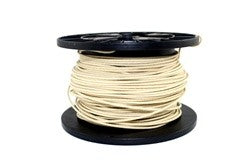 All Parts GW0820B25 Rollo 100 Pies Cable Hilado con Cubierta de Tela de Estilo Vintage Blanco 1