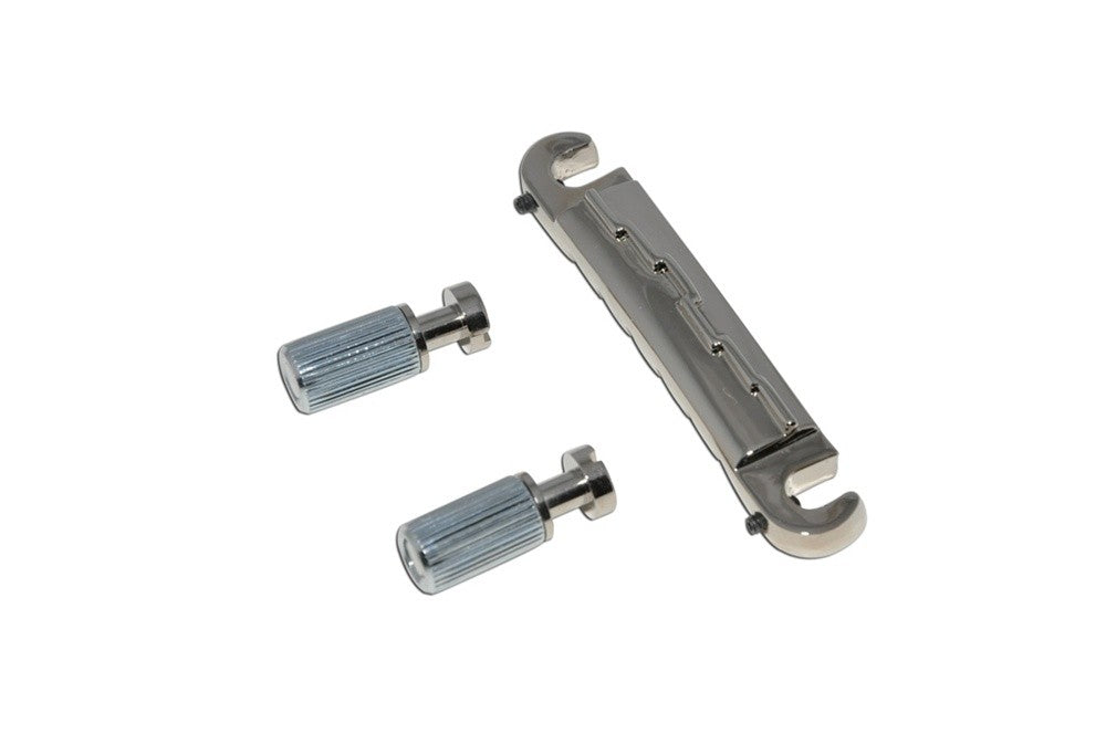 All Parts TP0402001 Compensated (For Unwound G) Lightning Bar Tailpiece USA Hardware Nickel 3-1 1