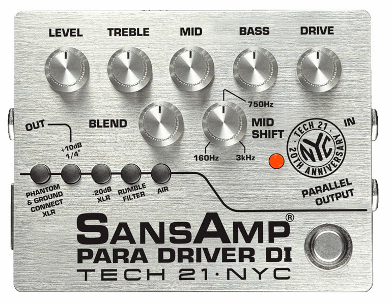 Tech 21 SansAmp para Driver DI 20 Aniversario Pedal Efecto 1