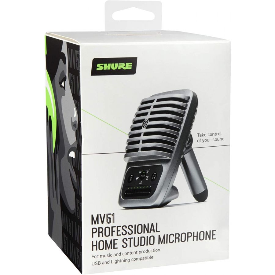 Shure MV51-DIG Micrófono Digital Condensador Gran Diafragma 13