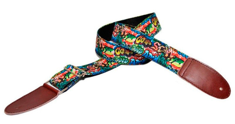 Bourbon Strap Graffiti Textile Correa Guitarra 1