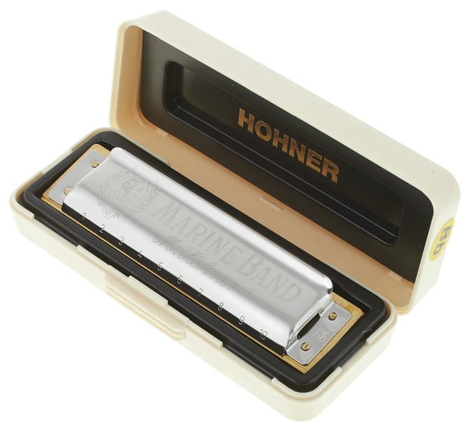 Hohner 1896/20 BB Armónica Blues Nota Si Bemol 20 Voces Marine Band 4