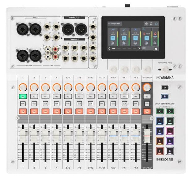 Yamaha MGX12W Mesa de Mezclas 12 Canales Blanca 1