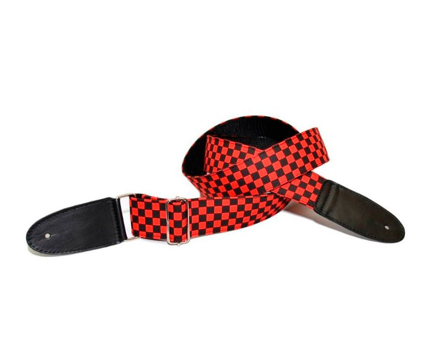 Bourbon Strap Rally Red Textile Correa Guitarra 1