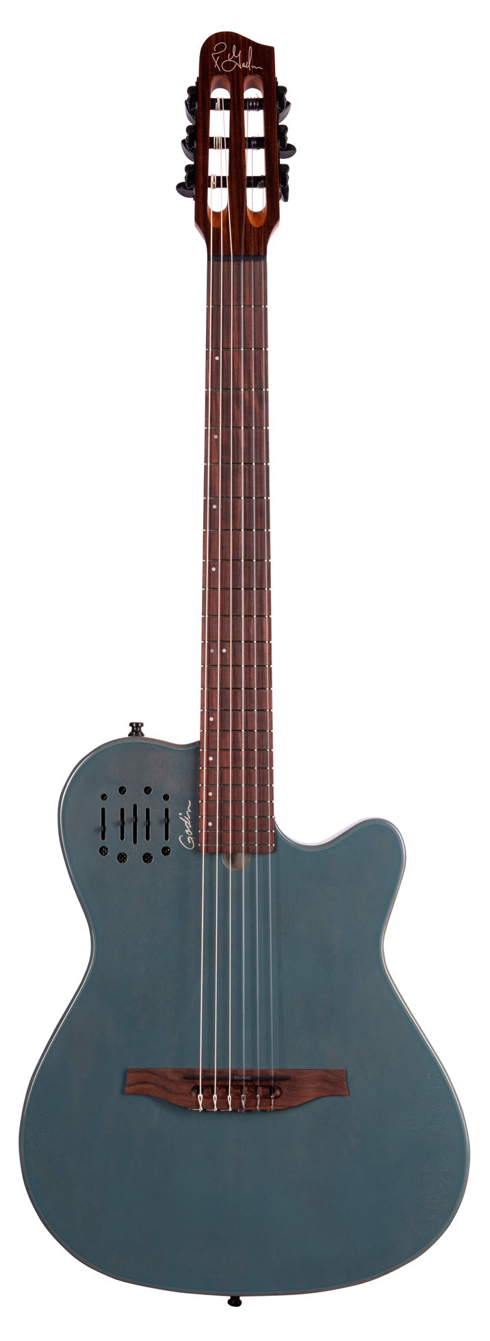 Godin Multiac Mundial ABL Guitarra Española Electrificada Arctik Blue 1