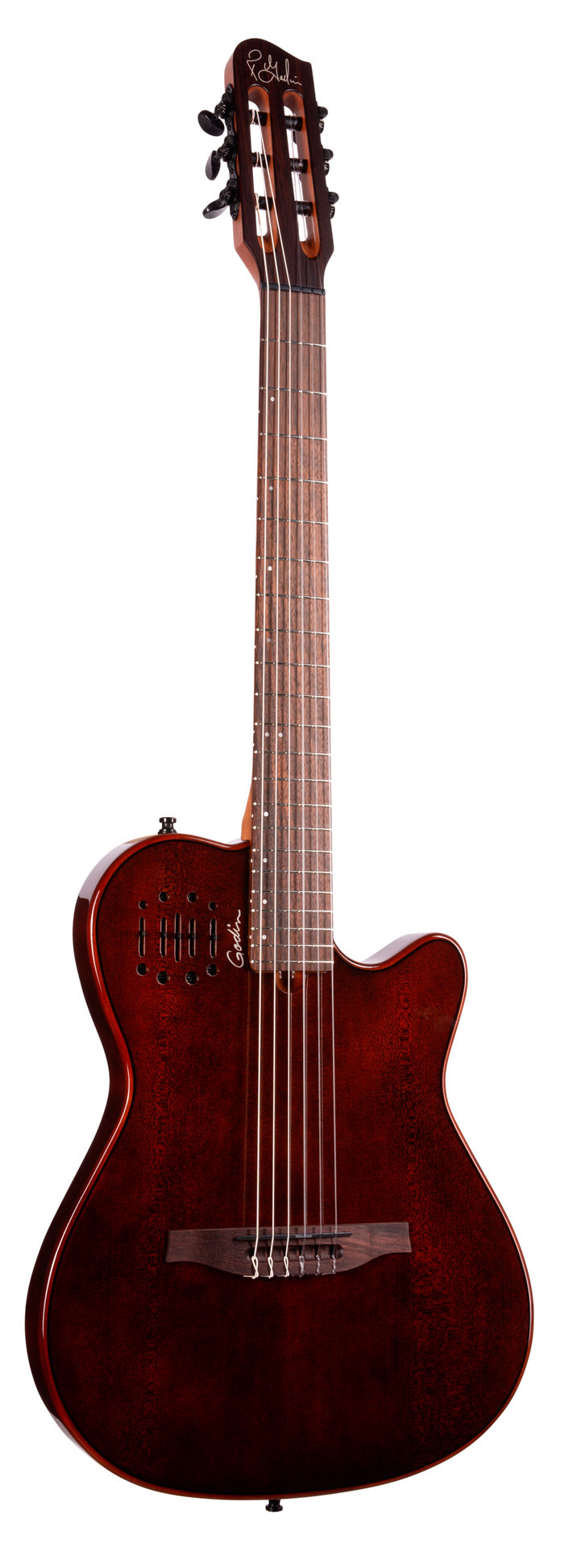 Godin Multiac Mundial KBS Guitarra Española Electrificada Kanyon Burst 3