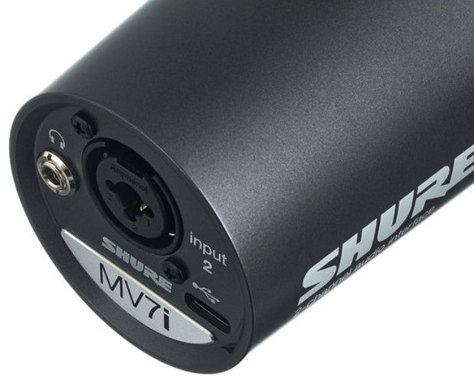 Shure MV7i Micrófono Inteligente con Interfaz de Audio 14