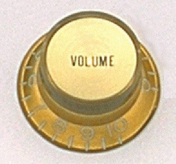 All Parts PK0184032 Reflector Cap Volume Knobs (2) Gold Fits USA Split Shaft Pots 1